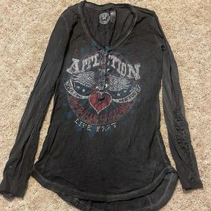 Affliction long sleeve top-Like New